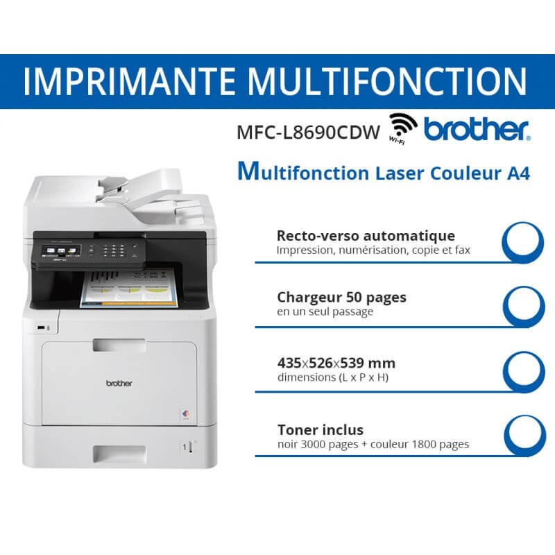 Imprimante Laser Couleur Brother Multifonction