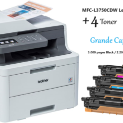 Brother MFC-L3750CDW LED Printer + 4 Toner XL Grande Capacité